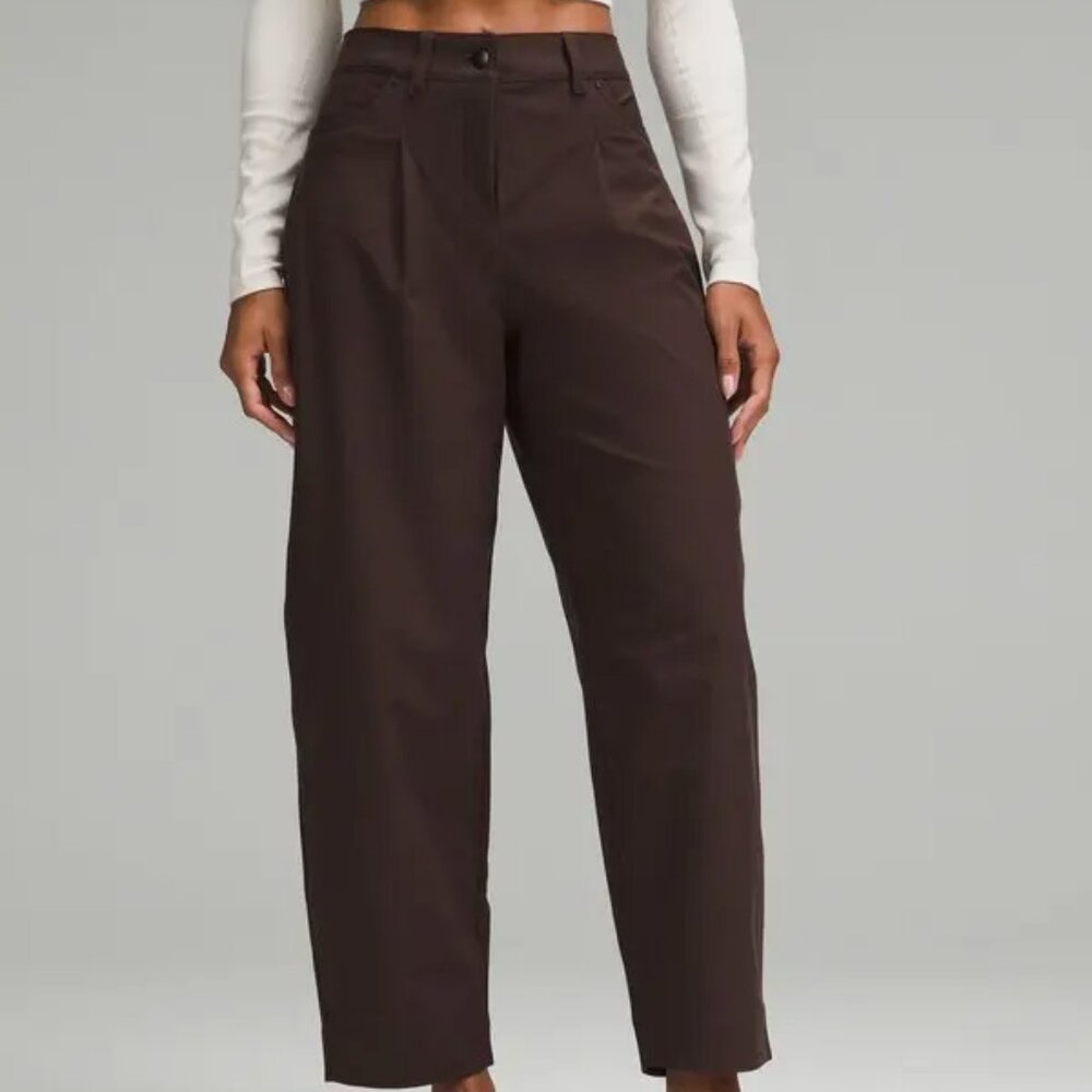 Lululemon City Sleek Barrel-Leg Pant - Light Utilitech - Espresso - Size 31 NWG